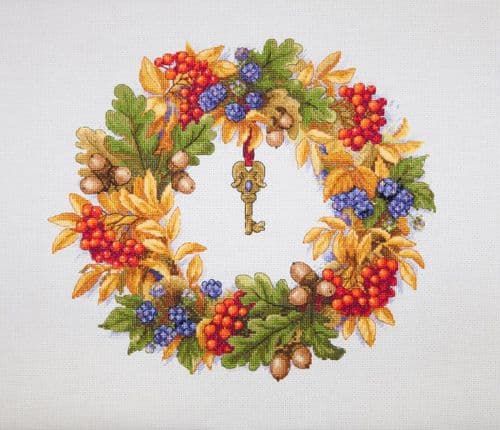 Merejka Autumn Wreath cross stitch kit