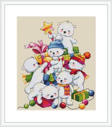 Merejka Christmas Bears cross stitch kit