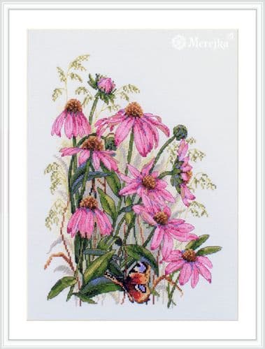 Merejka Coneflowers cross stitch kit