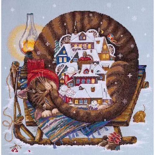 Merejka Cosy Winter Christmas cross stitch kit