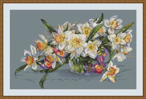 Merejka Daffodils cross stitch kit