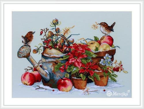 Merejka December Christmas cross stitch kit