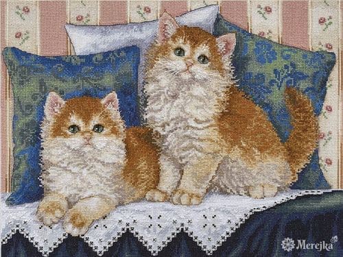 Merejka Fluffy Fellows cross stitch kit