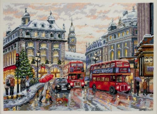 Merejka London Christmas cross stitch kit