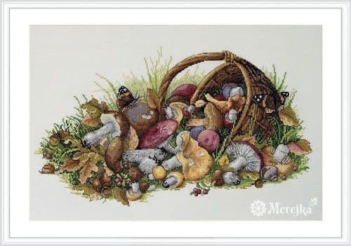 Merejka Mushrooms cross stitch kit