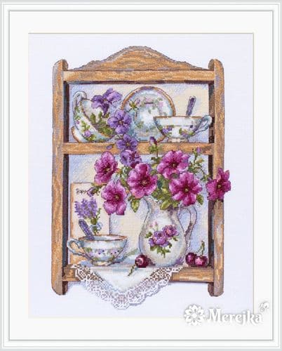 Merejka Petunias cross stitch kit