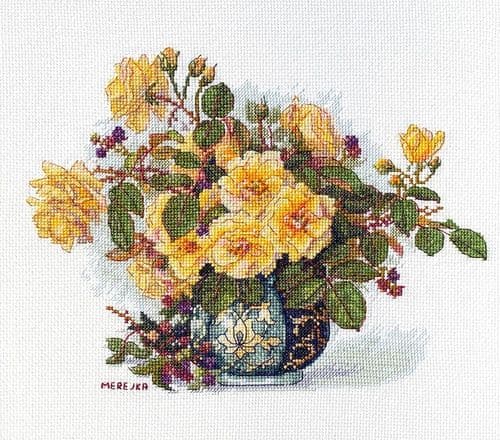 Merejka Roses and Berries cross stitch kit