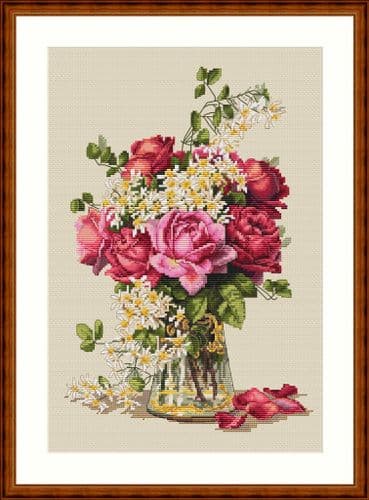 Merejka Roses cross stitch kit