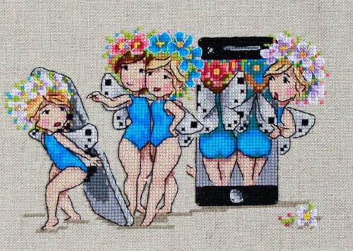 Merejka Selfie cross stitch kit