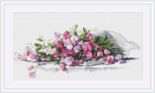 Merejka Sweet Pea cross stitch kit