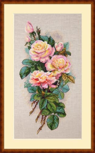 Merejka Vintage Roses cross stitch kit