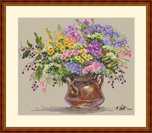 Merejka Wild Flowers cross stitch kit