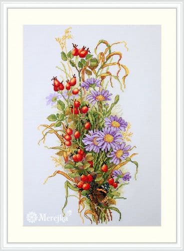 Merejka Wildrose Berries cross stitch kit