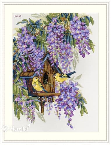 Merejka Wisteria cross stitch kit
