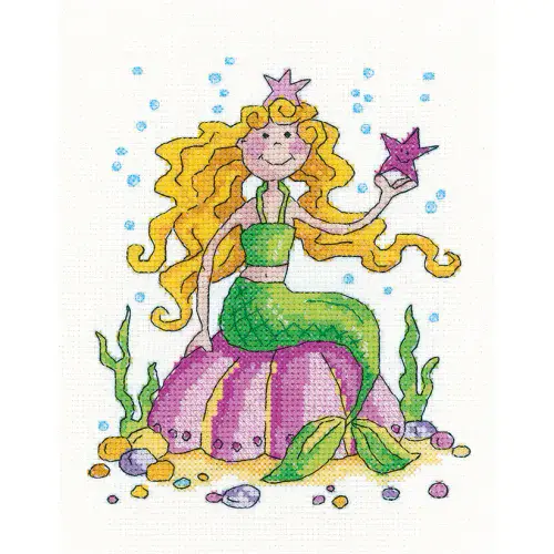 Mermaid cross stitch chart - Karen Carter Collection