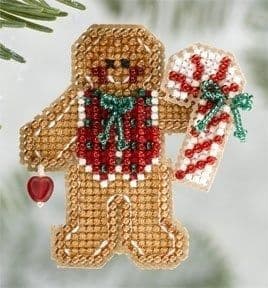 Mill Hill Gingerbread Boy beaded cross stitch kit