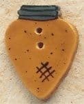 Mill Hill Gold Christmas Bulb button 43046