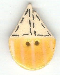 Mill Hill Golden Sailboat button 63007