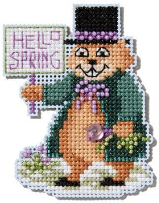 Mill Hill Groundhog Day beaded cross stitch kit