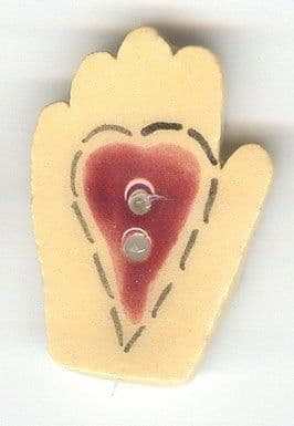 Mill Hill Heart N Hand button 63012