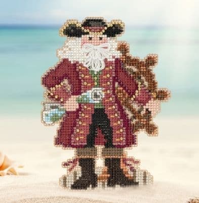 Mill Hill Jamaica Caribbean Santa beaded cross stitch kit
