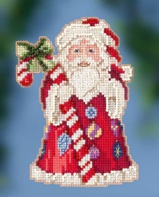 Mill Hill Jim Shore Candy Cane Santa beaded cross stitch kit