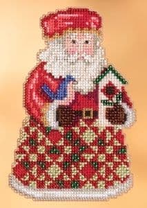 Mill Hill Jim Shore Cozy Christmas Santa beaded cross stitch kit