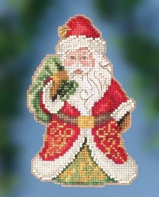 Mill Hill Jim Shore Gift Bearing Santa beaded cross stitch kit