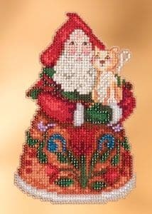 Mill Hill Jim Shore Purrfect Christmas Santa beaded cross stitch kit