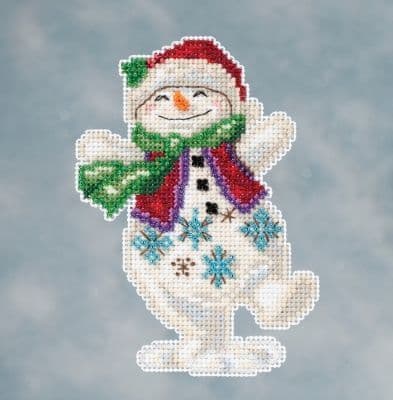 Mill Hill Jim Shore Snowman Dancing beaded cross stitch kit