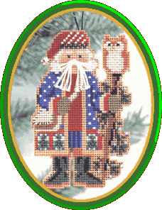 Mill Hill Juniper Branch Santa beaded cross stitch kit