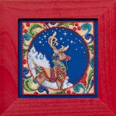 Mill Hill Reindeer by Jim Shore beaded cross stitch kit