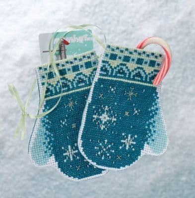 Mill Hill Snowflake Mittens beaded cross stitch kit