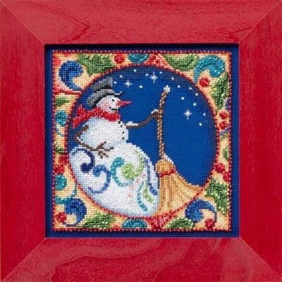 Mill Hill Snowman by Jim Shore beaded cross stitch kit