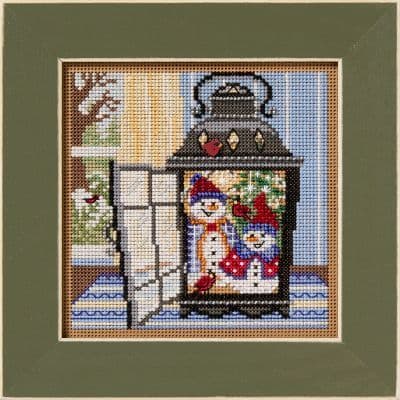 Mill Hill Snowman Lantern beaded cross stitch kit