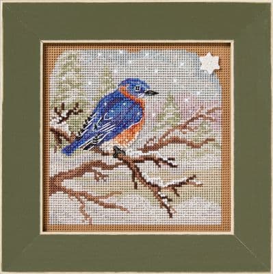 Mill Hill Snowy Bluebird beaded cross stitch kit