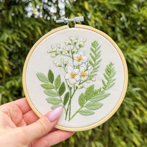 Milpoint Achillea Ptarmica Freestyle embroidery kit