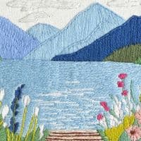 Milpoint Blooming Blue Lake Freestyle embroidery kit