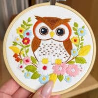 Milpoint Floral Owl Freestyle embroidery kit
