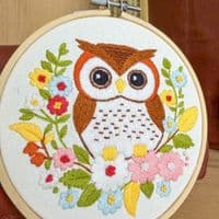 Milpoint Floral Owl Freestyle embroidery kit