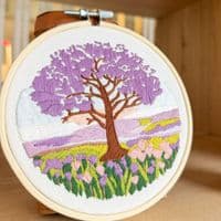 Milpoint Jacaranda on the Plain Freestyle embroidery kit
