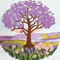 Milpoint Jacaranda on the Plain Freestyle embroidery kit