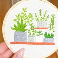 Milpoint Shades of Green Freestyle embroidery kit