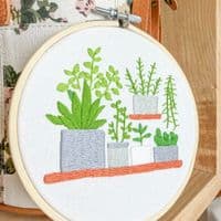 Milpoint Shades of Green Freestyle embroidery kit