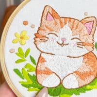 Milpoint Smiling Kitty Freestyle embroidery kit