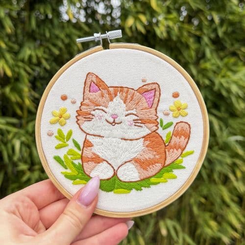 Milpoint Smiling Kitty Freestyle embroidery kit