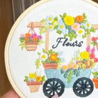 Milpoint The Flower Wheelbarrow Freestyle embroidery kit