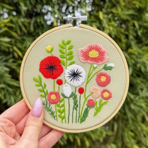 Milpoint Wildflower Bouquet Freestyle embroidery kit