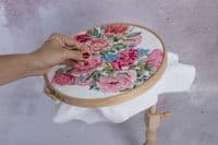 Milward Seat Frame with 3 Embroidery Hoops: Beech: Hoop Sizes 6