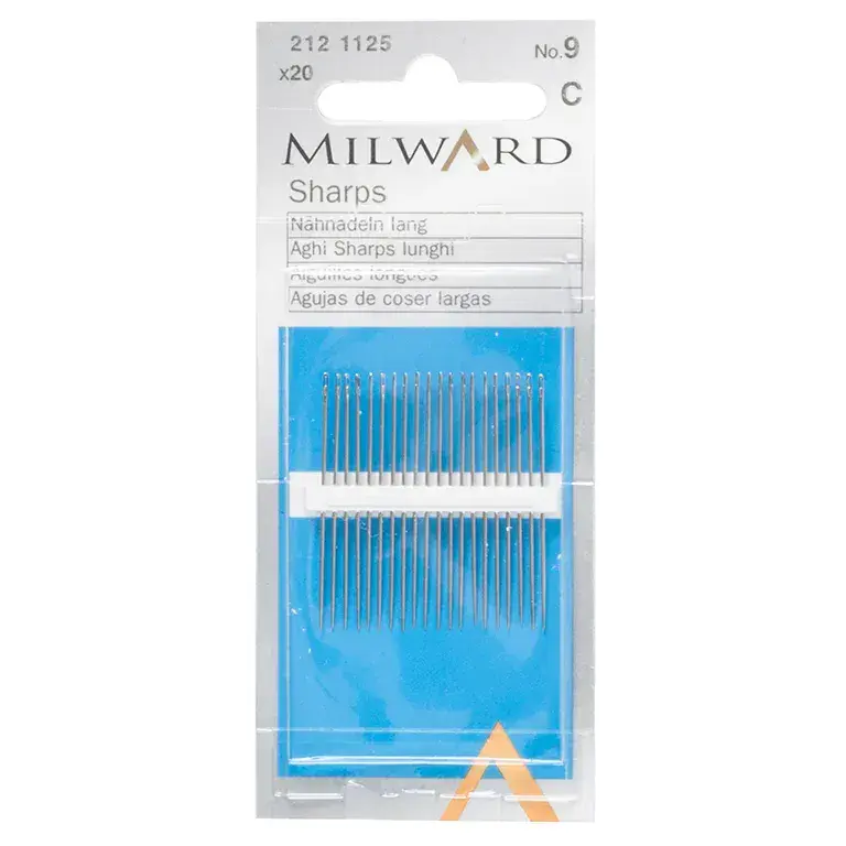 Milward Sharps needles size 9 - Pack of 20